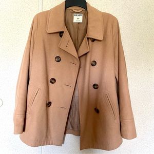 Old Navy wool/poly camel coat